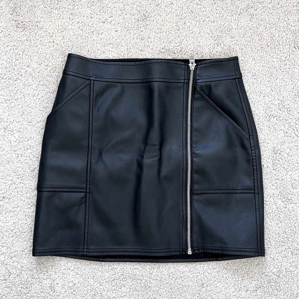 Black “Leather” Mini Skirt